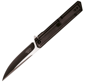 Assisted Open Folding Pocket Knife with Black Trim